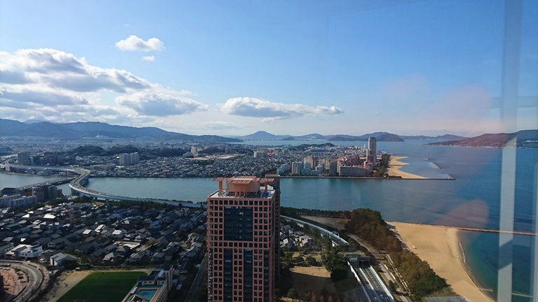 福岡タワーから見下ろす西側の街並み